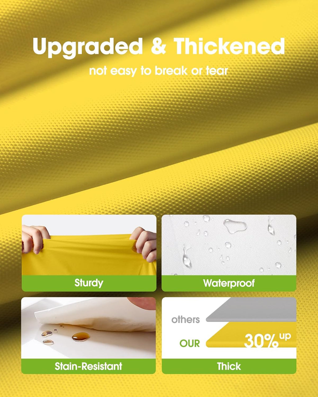 Pureegg Disposable Plastic Tablecloths - 12 Pack, 54 x 108 Inch, Lemon Yellow for Easter Parties