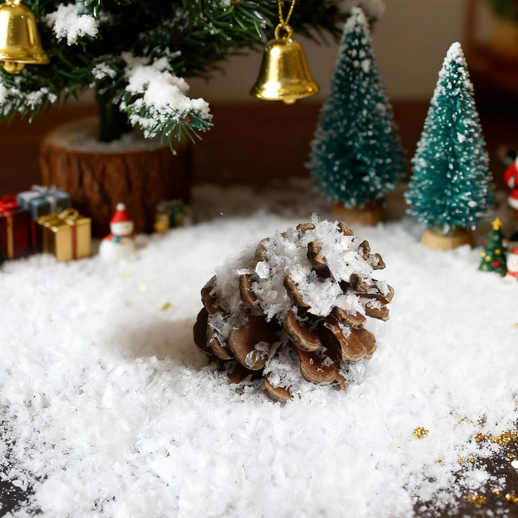 Warmtree Fake Snow Decoration - Sparkling Artificial Snow for Christmas | 200g Gift Filler & Holiday Decor