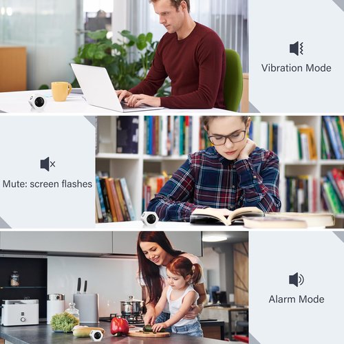 Rotating Pomodoro Timer 5, 25, 10 30,60 Mins Preset Stopwatch, Desk Flip ProductivityTimer, ADHD Tool Hexagon, Vibration/Mute/Alarm, for Work, Study, Back to School, Kitchen, White