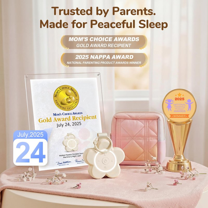 2025 Mom's Choice Awards | Portable White Noise Sound Machine Baby | 25 Soothing Sounds | Rechargeable Travel Sound Machine with Night Light | Newborn Essentials | Nursery Shower Gift, Home, Sleep Aid