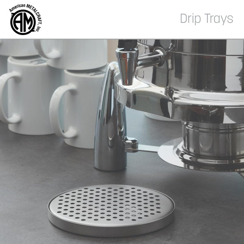 American Metalcraft DT3 Stainless Steel Drip Tray, Round, 5.5"L x 5.5"W x 0.37"H