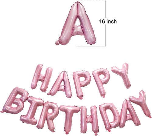 GREATRIL Metallic Pink Happy Birthday Banner - Perfect Party Decoration for Unicorn & Princess Themes