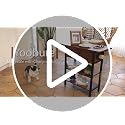 Narrow End Table with Charging Station & Flip Top Storage Shelves