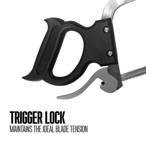 Weston Butcher Meat and Bone Saw with 16 Inch Stainless Steel Serrated Blade with Quick Release Handle (47-1601)