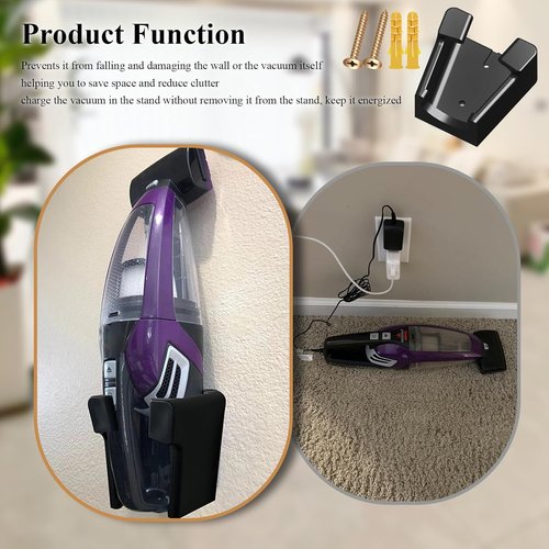 Bissell Wall Mount Vacuum Holder - Space-Saving Docking Station for Pet Hair Eraser Models 2390, 2390A, 2284W, 23903 & Auto-Mate