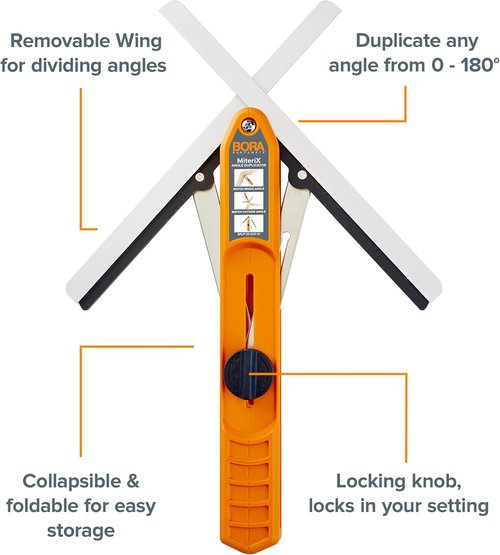 MiteriX | Bora Aluminum Wood Duplicator - Precision Angle Tool for Accurate Cuts