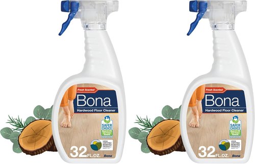 Bona Hardwood Floor Cleaner Spray - Residue-Free Cedar Wood Scent - 32 fl oz (Pack of 2)