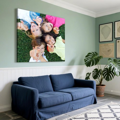 Custom Canvas Prints by [Brand Name] - Personalized Photo Wall Art for Weddings, Family, and Home Decor | 16x16 Wrapped Frame