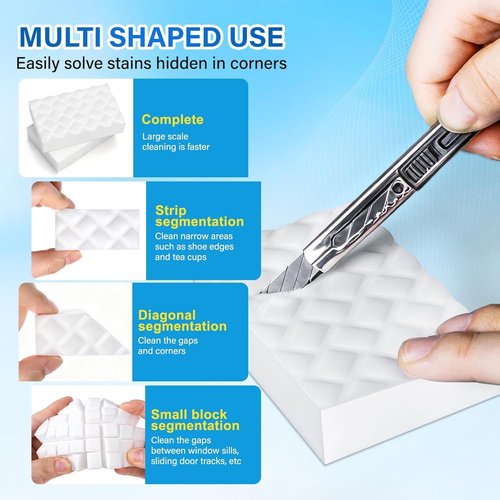 Magic Sponges | 30 Pack Melamine Cleaning Erasers - 2X Density Foam Pads for Kitchen & Bathroom