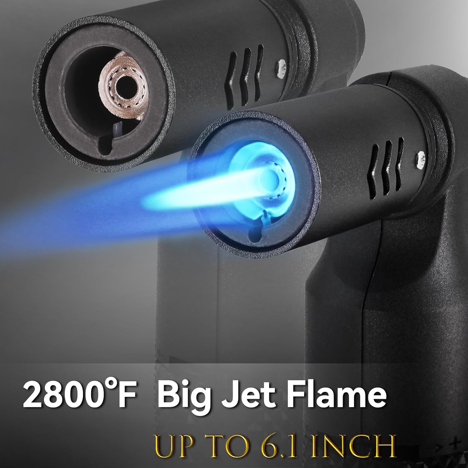 Zoocura Butane Torch Lighter - Refillable Mini Jet Flame for Camping, Grilling, and Culinary Use | 2 Pack