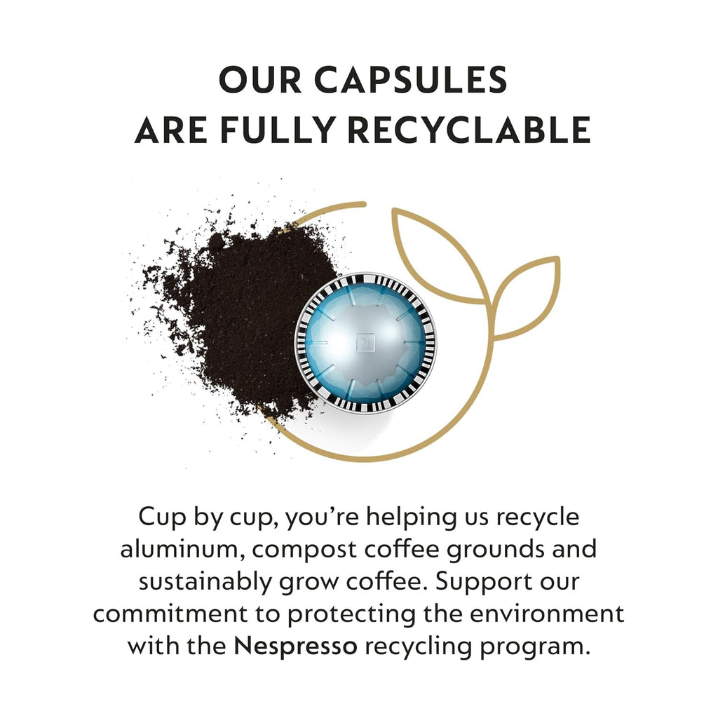 Nespresso Vertuo Double Espresso Coffee Pods - Ice Leggero Flavor | 50-Count, 2.7 oz Brews