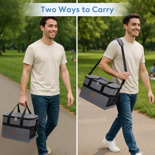 Lifewit Cooler Bag - Insulated, Collapsible Tote for 30-60 Cans | Leakproof Design for Camping & BBQ