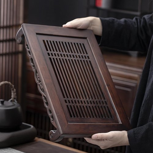 16 Inch Chinese Gongfu Bamboo Tea Tray with Water Storage for Kungfu Tea Set