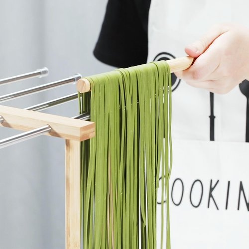 MUMSUNG Pasta Drying Rack, Large 304 Stainless Steel Drying Rack Collapsible 15.7x15.7x15 inch with Handle for Homemade Fresh Pasta Noodle Spaghetti, Design for Easy Storage
