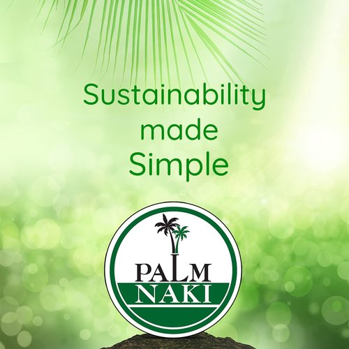 PALM NAKI Square Palm Leaf Plates (40 Count) - Disposable Dinnerware, Eco-Friendly, Bamboo-like Compostable and Biodegradable Plates (9" Plates)