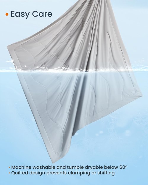 SONGMICS HOME Down Alternative Microfiber Reversible Comforter Queen, All Season Lightweight Cooling Comforter for Night Sweats Hot Sleeper, Plush Fuzzy Cozy Blanket, Q-Max 0.43, Dove Gray UTDC023G01