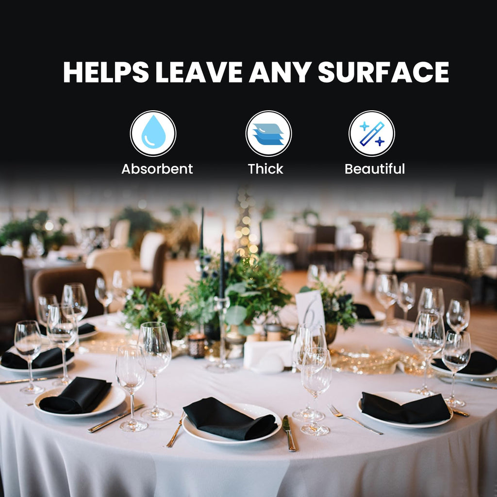 Perfectware 2 Ply Black Dinner Napkin Pack of 125