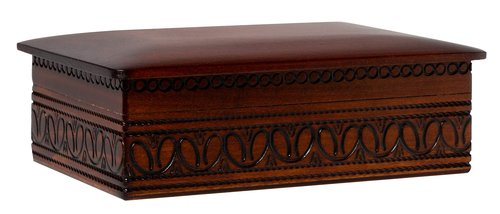 Artisan Owl Polish Handmade Large Elegant Slightly Rounded 9" Wooden Box for Keepsakes, Love Letters, Jewelry, and Specialty Items