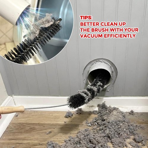 Holikme Dryer Vent Cleaner Kit - 3-Piece Lint Brush Set with 304 Stainless Steel Tools for Home Use