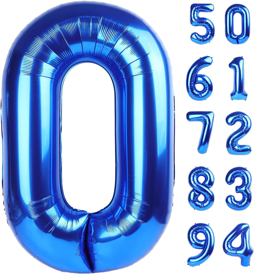 Number Balloons by Navy Blue - 40 Inch 0 Balloon for Birthday Decorations | Perfect for Boys and Men