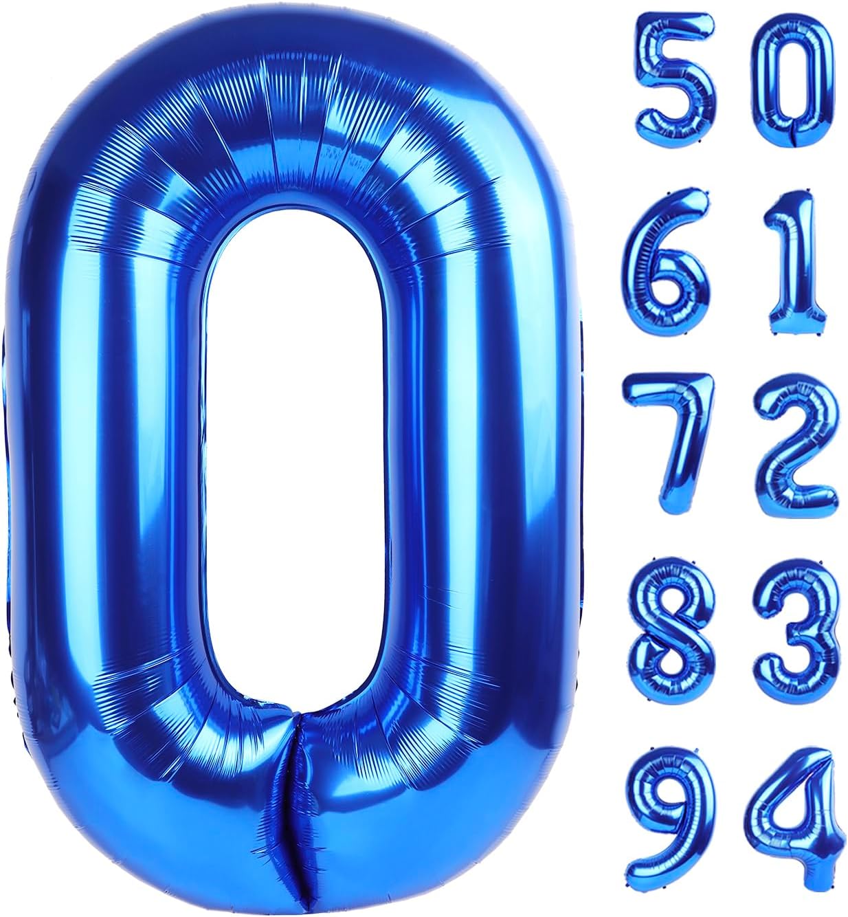 Number Balloons by Navy Blue - 40 Inch 0 Balloon for Birthday Decorations | Perfect for Boys and Men