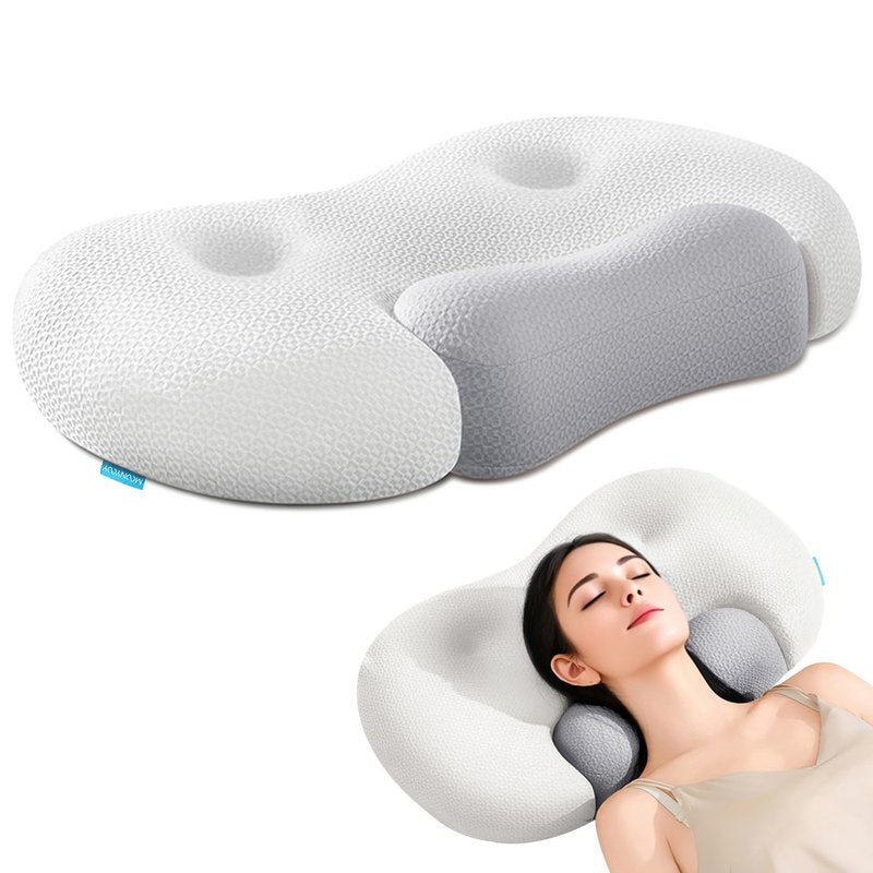 MOONYOOY Firm Memory Foam Contour Pillow, Ergonomic Orthopedic Cervical Design for Side & Back Sleepers, Strong Neck Support & Shoulder Pain Relief