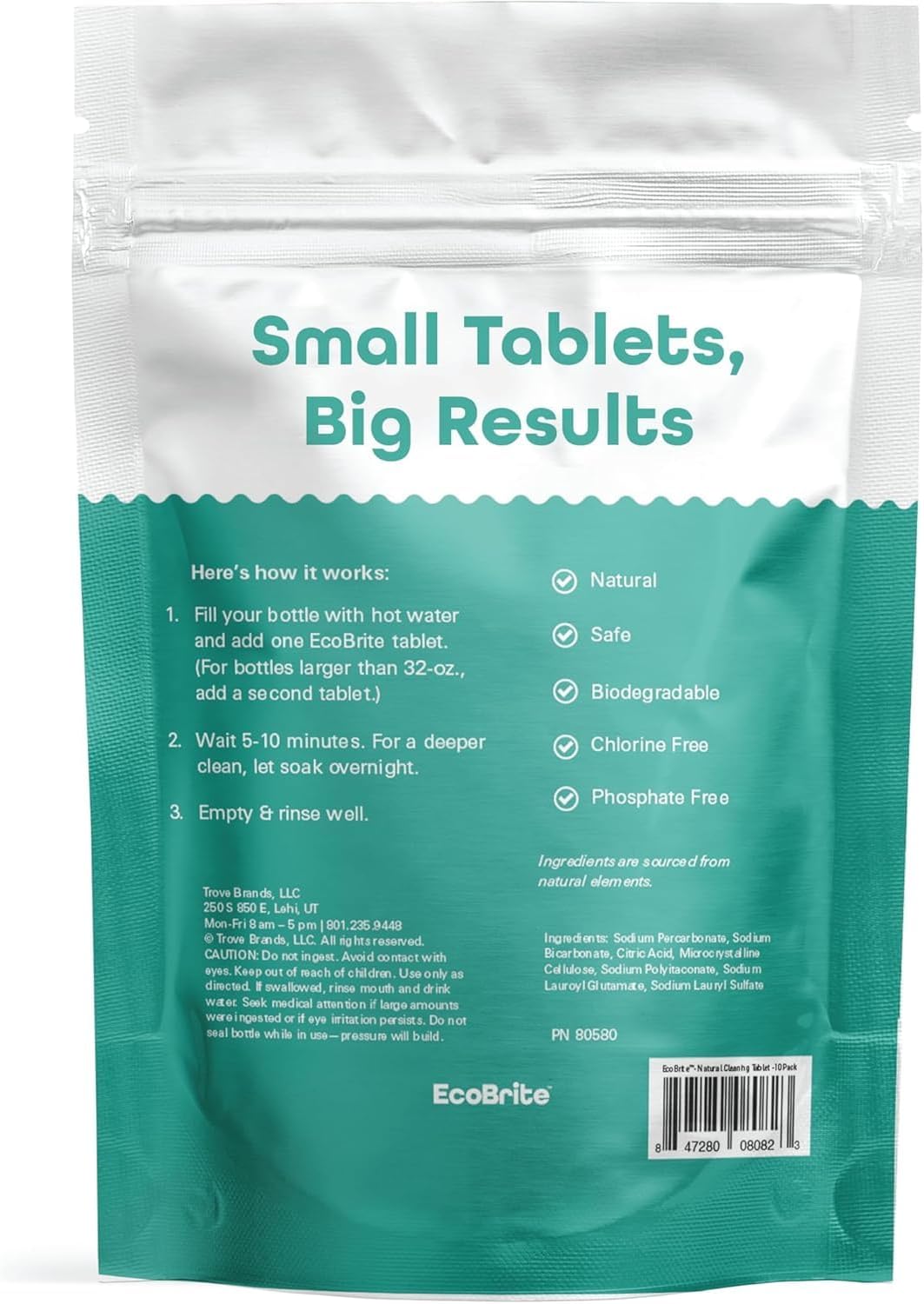 Owala EcoBrite Cleaning Tablets - Powerful Bottle & Cup Cleaner | 20 Pack, Naturally Sourced Ingredients
