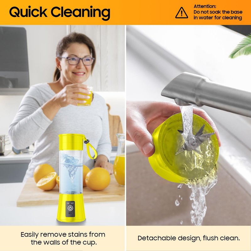 Newly Upgraded Portable Smoothie Blender - 2026 Cordless Blender Rechargeable with 13Oz BAP Free Juice Cup, 20,000Rpm Speed, Freshly Squeezed in Travel
