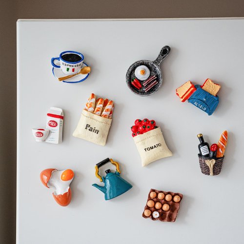 10PCS Refrigerator Food Magnets, 3D Resin Simulation Food Refrigerator Magnets, Cute whiteboard Magnets. Suitable for Kitchens and Offices