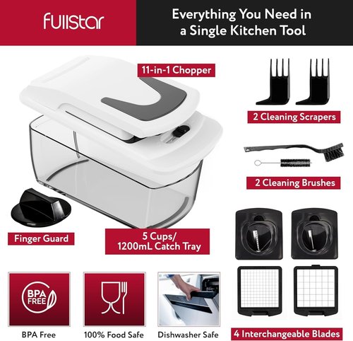 Fullstar Chopper & Tofu Press Bundle - Versatile Kitchen Tools for Easy Meal Prep