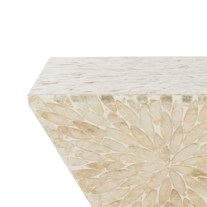 Safavieh Home Collection Calypso Multi Beige Sunburst Mosaic Stool