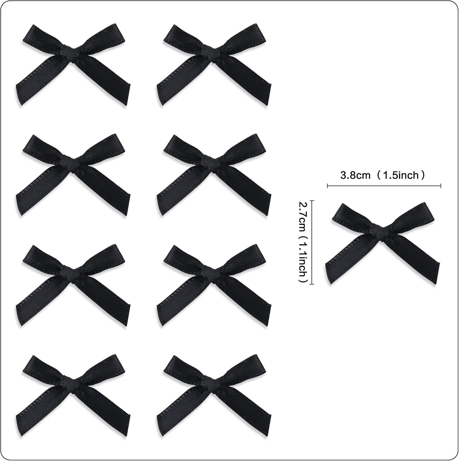 Skiennix 40 Pcs Black Bow Cupcake Toppers - Elegant Picks for Valentine's Day, Weddings & Parties