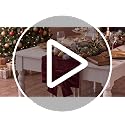 Frienda Pink Velvet 3D Bow Table Runner Christmas Party Decor
