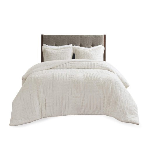 Madison Park Arctic Fur Down Alternative Comforter Mini Set, King/California King, Ivory