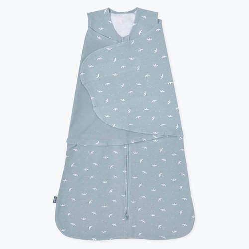 HALO 100% Cotton Sleepsack Swaddle - 3-Way Adjustable Wearable Blanket, TOG 1.5, Birds, Small (3-6 Months)