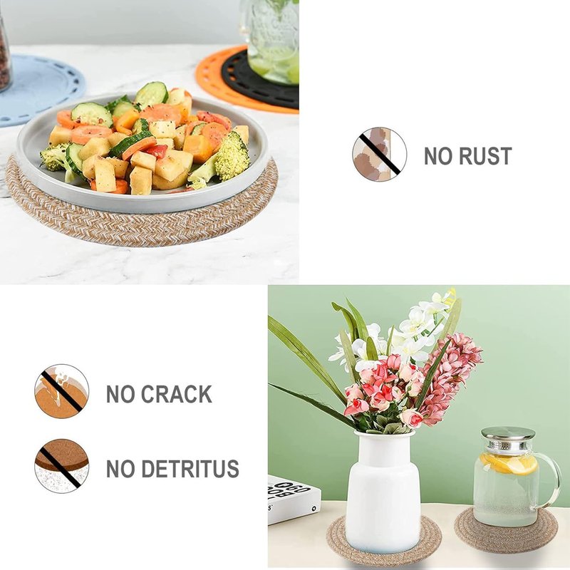 Pot Holders Trivets Set,Potholders for Kitchens, 100% Pure Cotton Thread Weave Trivets for Hot Dishes/Pot/Bowl/Teapot/Hot Pot Holders (20 cm, 16 Pack)