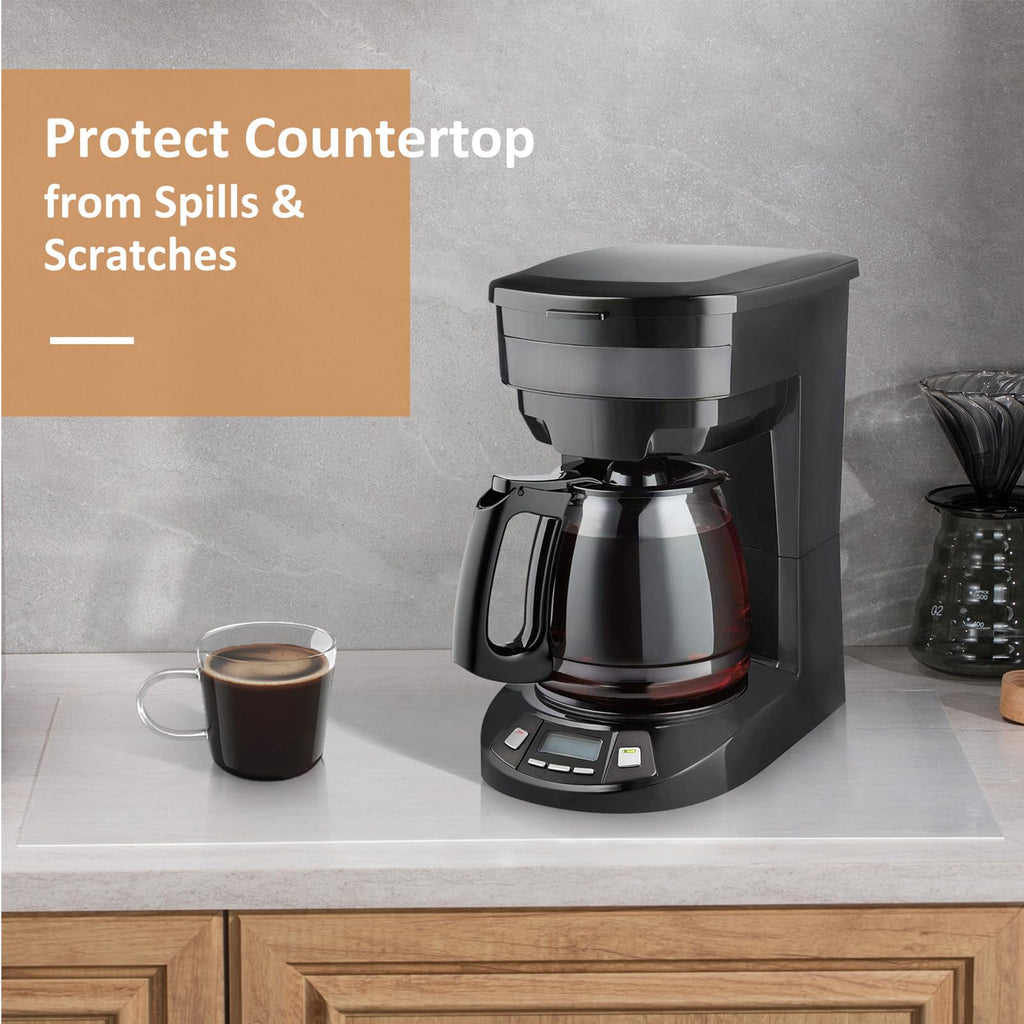 Clear Silicone Countertop Protector Mat, Non Slip & Heat Resistant Mats for Kitchen Countertop (47.2" X 23.6")