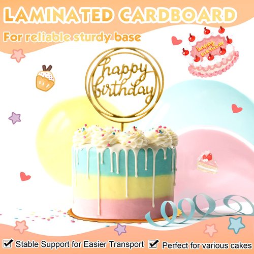 Eaasty 100 Pack Gold Cake Boards Round Cake Base Boards Disposable Plate Scalloped Bases Round Coated Circle Trays Base for Dessert Party Supplies(6 Inch)