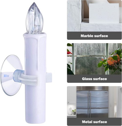 Minkissy 6PCS Christmas Candle Holders - Suction Cup Design for Festive Home Decoration (20mm)