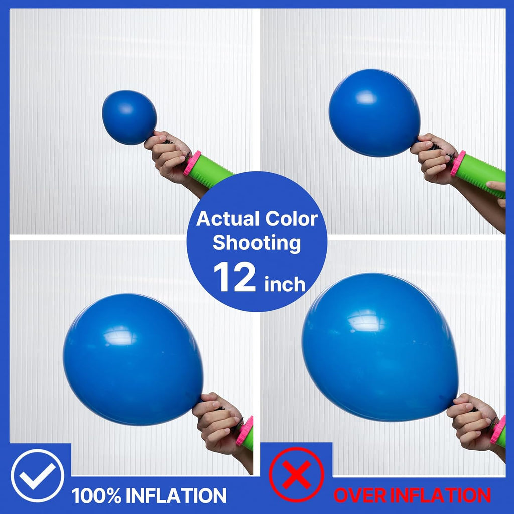 PartyWoo Royal Blue Balloons - 101pcs 12-Inch Dark Blue Latex for Weddings & Celebrations