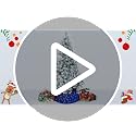 MODFUNS Royal Blue 24 Inch Sparkle Christmas Tree Collar Velvet Sequin Xmas Stand Cover
