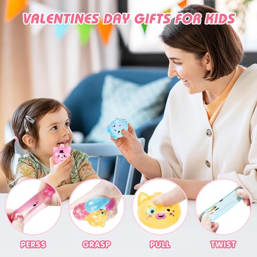 Fidget Toys by 24 Pack | Stress Relief Squishy Balls for Kids & Adults - Sensory Squeeze Toys for Anxiety