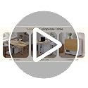 Folding Dining Table with Storage Shelf and Rolling Wheels, White