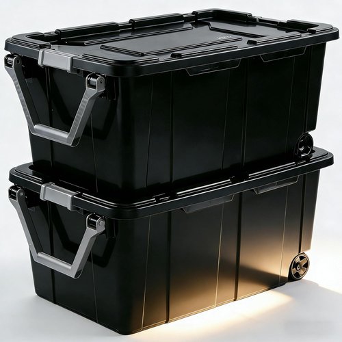 Heavy-Duty Wheeled Storage Bins by [Brand Name] - 40 Gallon Totes with Secure Latch Lids for Garage & Moving (Gray) - 2 Pack