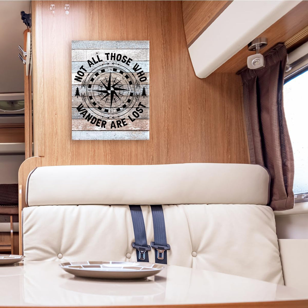 OTINGQD Canvas Wall Art - Not All Those Who Wander Are Lost | 11x15 Inch RV Decor for Campers