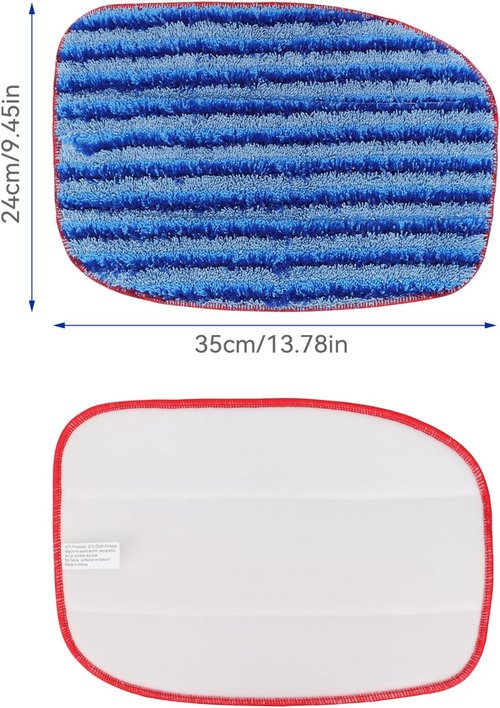 McCulloch Microfiber Steam Mop Pads - 6 Pack Reusable & Washable Replacement for MC1375/MC1385/MC1270