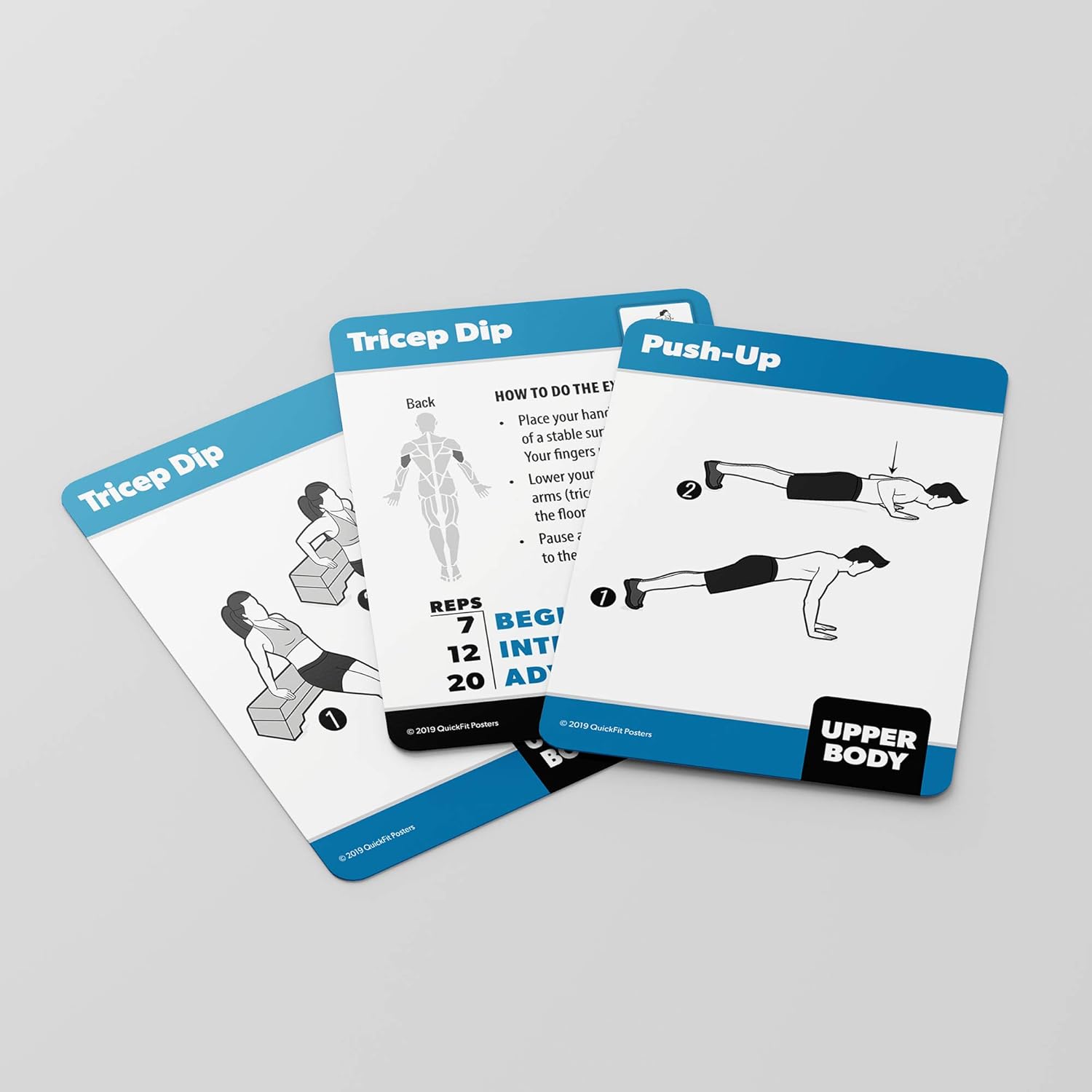 Skiennix Fitness Workout Cards - 2 Pack of Bodyweight & Dumbbell Exercises - 100+ Workouts