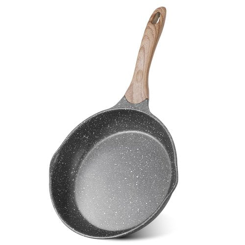 JEETEE 8 Inch Nonstick Frying Pan For Egg, Nonstick Omelette Skillet with Soft Touch Handle, All Stove Induction Compatible