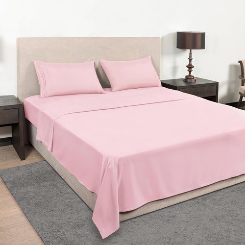 Mejoroom Queen Size Sheet Set - Luxury 1800 Thread Count Bedding | Soft, Breathable, Wrinkle-Resistant - 4 Pieces (Blush Pink)