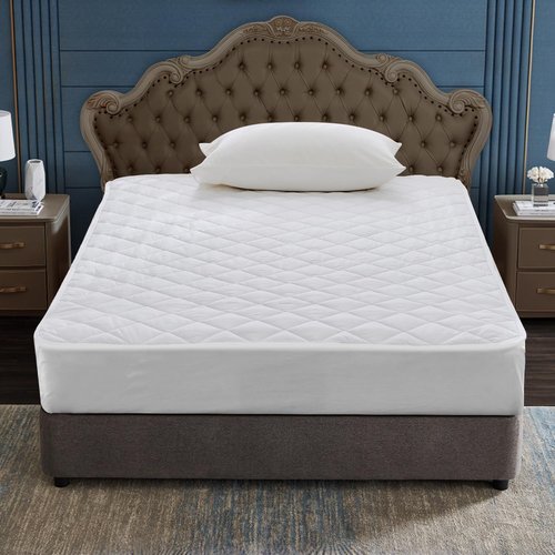 EIUE Quilted Mattress Pad - Lightweight & Breathable Queen Mattress Topper Protector | Machine Washable, White (60x80 inches)